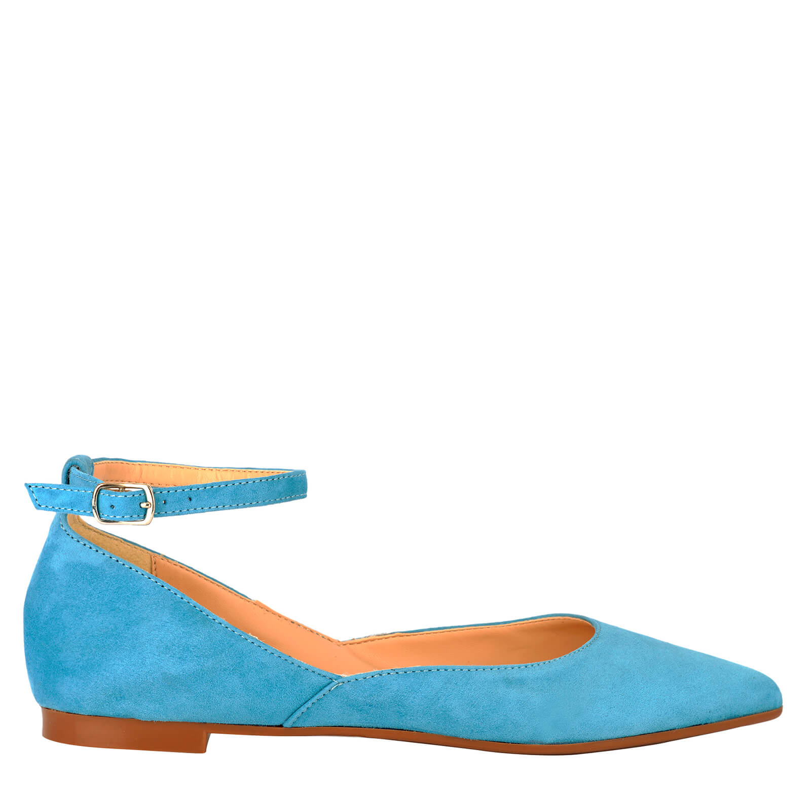 Flat shoes with strap – Bluee - Formentini